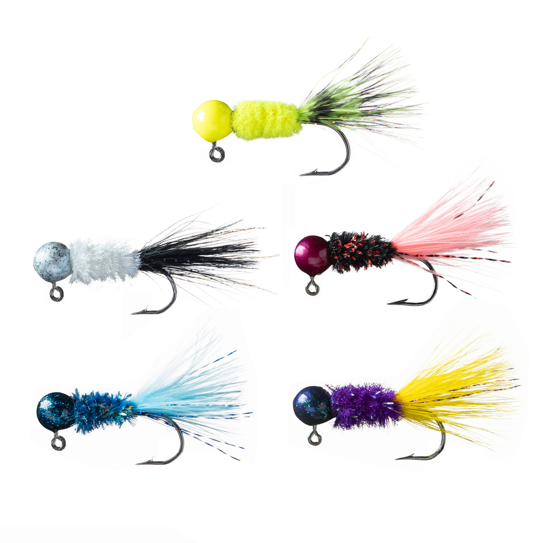 Hand-Tied Crappie Jig Kit – 5 Pack